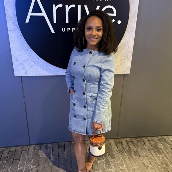 NWT KBB KAHLANA The Tuxedo Mini Dress Vintage Wash 4, 6, 8, 10, 12, 14, 16, 17 - Picture 3 of 5